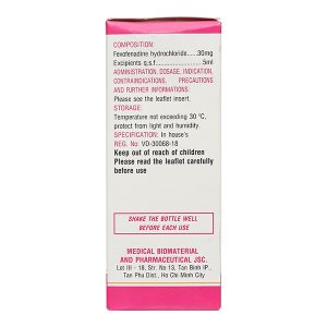 Siro Rutantop 30mg/5ml trị mày đay, viêm mũi dị ứng chai 70ml