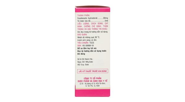 Siro Rutantop 30mg/5ml trị mày đay, viêm mũi dị ứng chai 70ml