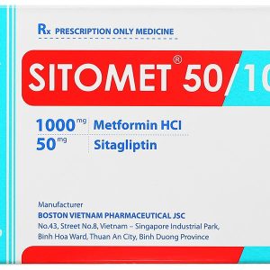 Sitomet 50/1000 hỗ trợ kiểm soát đường huyết ở bệnh nhân đái tháo đường (3 vỉ x 10 viên)