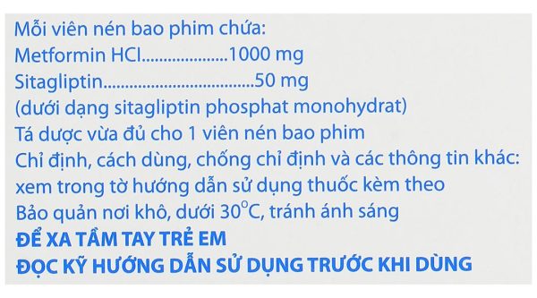 Sitomet 50/1000 hỗ trợ kiểm soát đường huyết ở bệnh nhân đái tháo đường (3 vỉ x 10 viên)