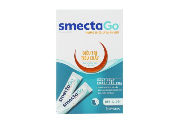 Bột pha hỗn dịch SmectaGo 3g trị tiêu chảy (12 gói x 10g)