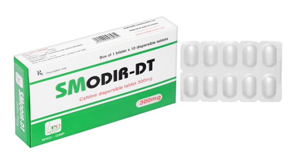 Smodir - DT 300mg trị nhiễm khuẩn (1 vỉ x 10 viên)