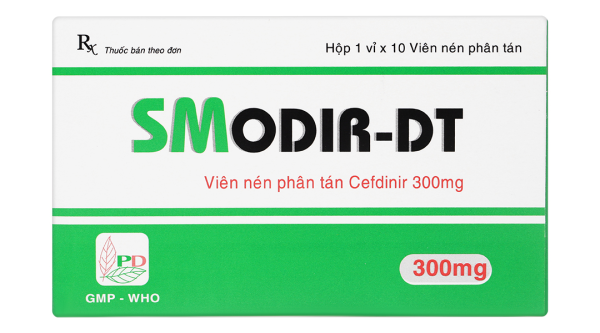 Smodir - DT 300mg trị nhiễm khuẩn (1 vỉ x 10 viên)