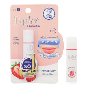 Son dưỡng môi LipIce không màu chuyển kem mịn hương dâu thỏi 4.3g