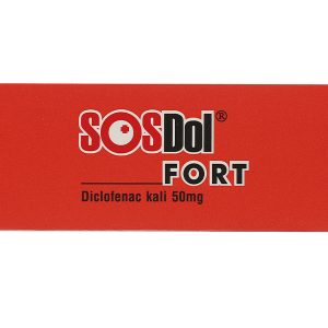 SOSDol Fort 50mg giảm đau, kháng viêm xương khớp, gout cấp (3 vỉ x 10 viên)