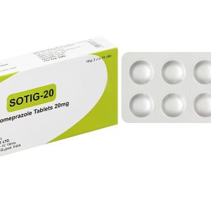Sotig-20 trị trào ngược dạ dày, thực quản (3 vỉ x 10 viên)