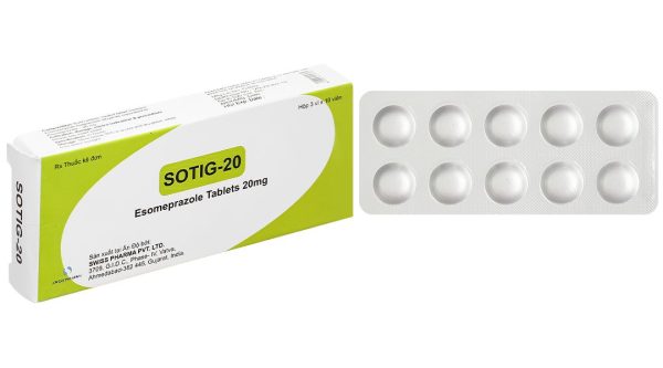 Sotig-20 trị trào ngược dạ dày, thực quản (3 vỉ x 10 viên)