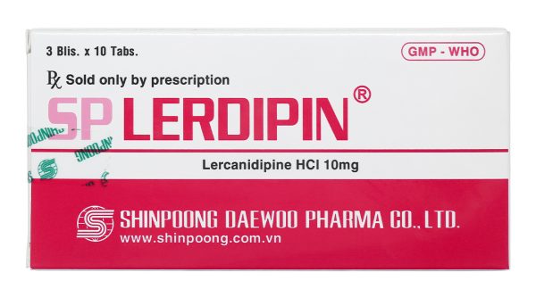 SP Lerdipin 10mg trị tăng huyết áp (3 vỉ x 10 viên)