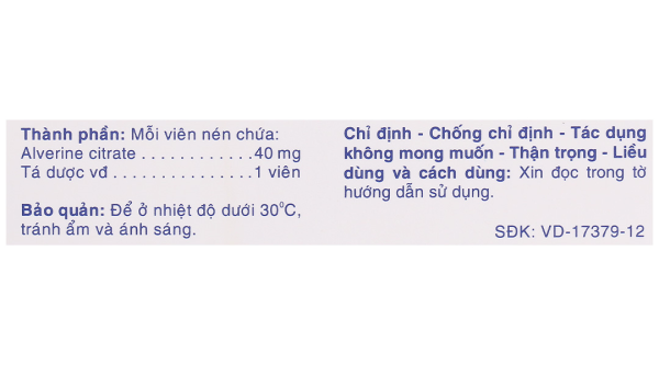 Spas-Agi 40mg chống đau do co thắt cơ trơn ở đường tiêu hóa (3 vỉ x 10 viên)