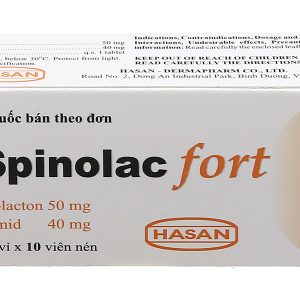Spinolac Fort thuốc lợi tiểu trị tăng huyết áp, suy tim (5 vỉ x 10 viên)