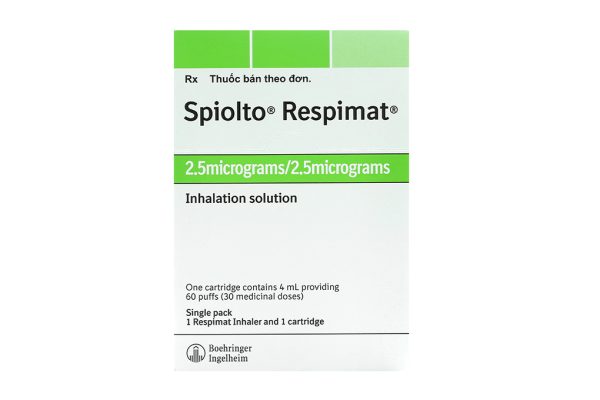 Dung dịch hít Spiolto Respimat 2.5mcg/2.5mcg trị tắc nghẽn phổi mãn tính bình 30 liều xịt