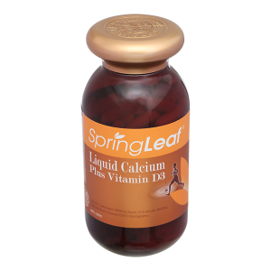 SpringLeaf Liquid Calcium Plus Vitamin D3 bổ sung canxi, vitamin D3 lọ 200 viên