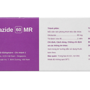 Staclazide 60 MR trị đái tháo đường tuýp 2 không phụ thuộc insulin (6 vỉ x 10 viên)