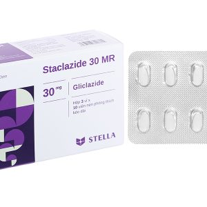 Staclazide 30 MR trị đái tháo đường tuýp 2 không phụ thuộc insulin (3 vỉ x 10 viên)