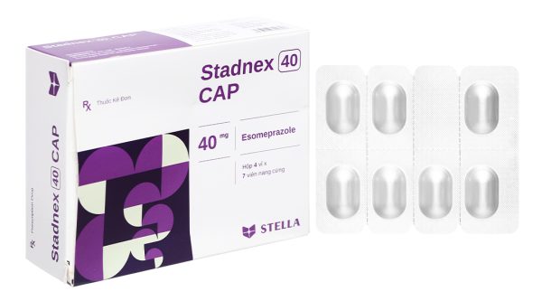 Stadnex 40 Cap trị trào ngược dạ dày, thực quản (4 vỉ x 7 viên)