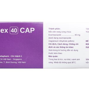 Stadnex 40 Cap trị trào ngược dạ dày, thực quản (4 vỉ x 7 viên)