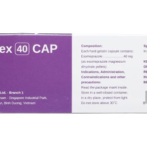 Stadnex 40 Cap trị trào ngược dạ dày, thực quản (4 vỉ x 7 viên)