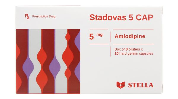 Stadovas 5 Cap trị tăng huyết áp, đau thắt ngực (3 vỉ x 10 viên)