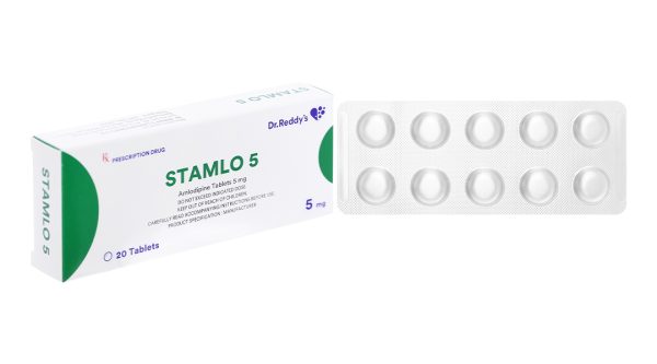 Stamlo 5 trị tăng huyết áp và thiếu máu cục bộ cơ tim (2 vỉ x 10 viên)