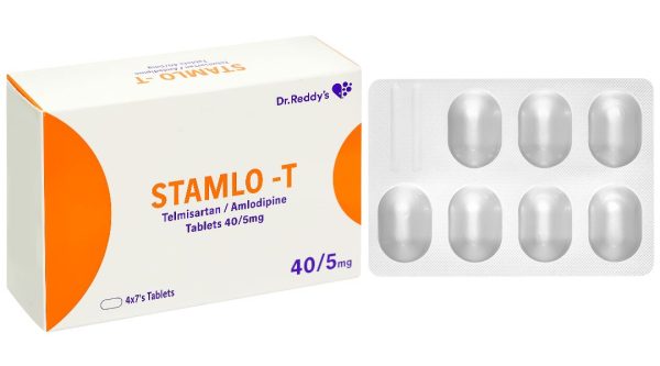 Stamlo-T 40/5mg điều trị tăng huyết áp vô căn (4 vỉ x 7 viên)