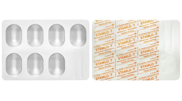 Stamlo-T 40/5mg điều trị tăng huyết áp vô căn (4 vỉ x 7 viên)