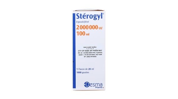 Dung dịch uống Stérogyl 2000000UI/100ml phòng và trị thiếu vitamin D chai 20ml