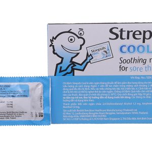 Viên ngậm Strepsils Cool kháng khuẩn, giảm đau họng (50 gói x 2 viên)