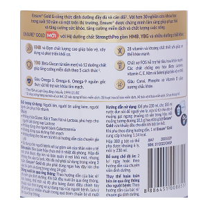 Sữa bột Ensure Gold Strengthpro phục hồi và tăng cường sức khỏe hương vani (380g)