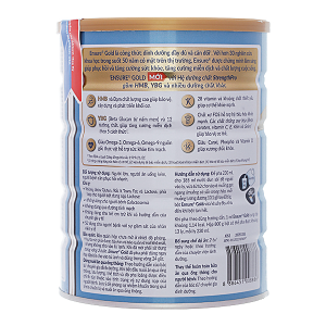Sữa bột Ensure Gold Strengthpro tăng cường sức khỏe hương vani ít ngọt (800g)