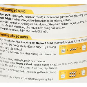 Sữa bột Nepro 2 Gold cho người bệnh thận có lọc máu, dùng được cho đái tháo đường (400g)