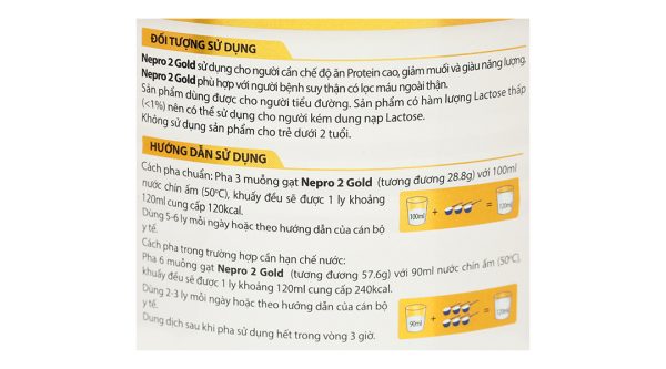 Sữa bột Nepro 2 Gold cho người bệnh thận có lọc máu, dùng được cho đái tháo đường (400g)