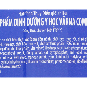 Sữa bột Nutifood Varna Complete phục hồi sức khỏe cho người ốm, bệnh (850g)