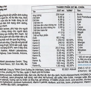 Sữa bột pha sẵn Ensure Original bổ sung dinh dưỡng đầy đủ hương vani (237ml)