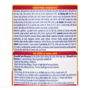 Sữa bột Vinamilk Sure Diecerna bổ sung dinh dưỡng cho người đái tháo đường (400g)