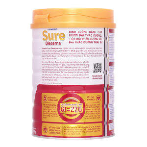 Sữa bột Vinamilk Sure Diecerna bổ sung dinh dưỡng cho người đái tháo đường (900g)