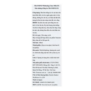 Sữa dưỡng trắng da Transino Whitening Clear Milk EX ngừa nám và tàn nhang chai 100ml