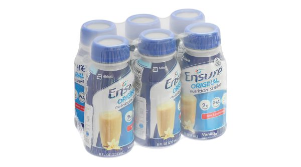 Sữa bột pha sẵn Ensure Original bổ sung dinh dưỡng đầy đủ hương vani (6 chai x 237ml)