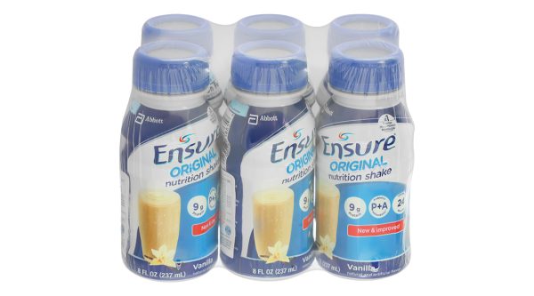 Sữa bột pha sẵn Ensure Original bổ sung dinh dưỡng đầy đủ hương vani (6 chai x 237ml)
