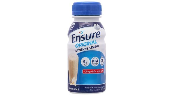 Sữa bột pha sẵn Ensure Original bổ sung dinh dưỡng đầy đủ hương vani (6 chai x 237ml)