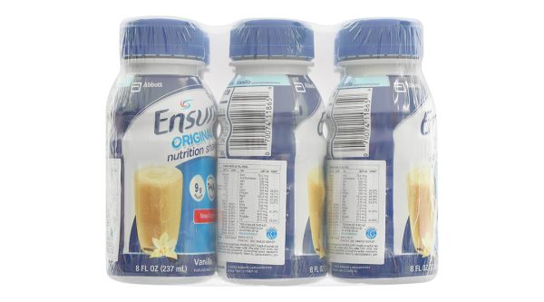Sữa bột pha sẵn Ensure Original bổ sung dinh dưỡng đầy đủ hương vani (6 chai x 237ml)