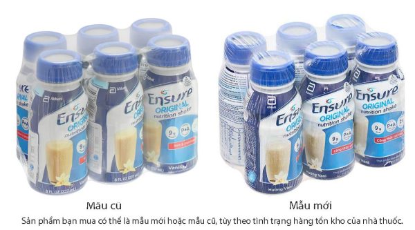 Sữa bột pha sẵn Ensure Original bổ sung dinh dưỡng đầy đủ hương vani (6 chai x 237ml)