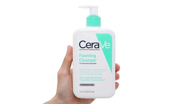 Sữa rửa mặt CeraVe Foaming Cleanser làm sạch sâu cho da chai 473ml