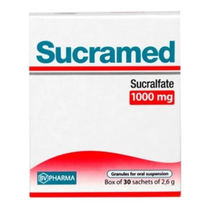Cốm pha hỗn dịch Sucramed 1000mg trị loét dạ dày, tá tràng lành tính (30 gói x 2.6g)