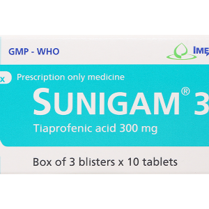 Sunigam 300 giúp giảm đau, kháng viêm (3 vỉ x 10 viên)