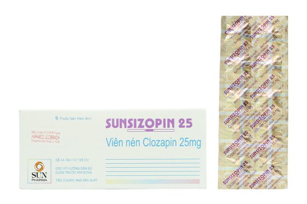 Sunsizopin 25 trị chứng tâm thần phân liệt (5 vỉ x 10 viên)