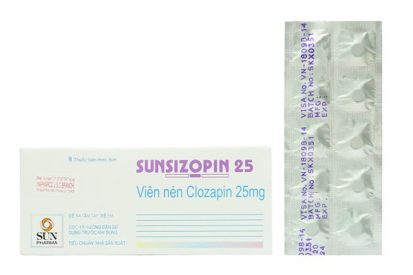 Sunsizopin 25 trị chứng tâm thần phân liệt (5 vỉ x 10 viên)