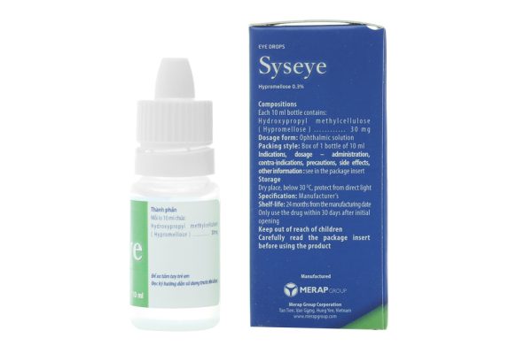 Dung dịch nhỏ mắt Syseye 0.3% giảm kích ứng mắt, khô mắt lọ 10ml