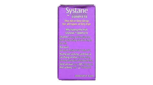 Nhũ tương nhỏ mắt Systane Complete giảm kích ứng mắt, khô mắt lọ 5ml