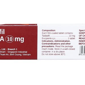 Tadalafil Stella 10mg trị rối loạn cương dương (1 vỉ x 2 viên)