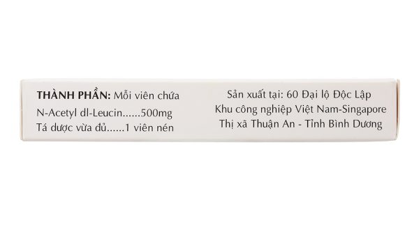 Tamgezyl 500mg trị triệu chứng các cơn chóng mặt (2 vỉ x 10 viên)